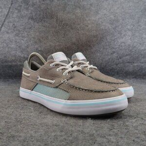 Xtratuf Shoes Womens 7 Sneaker Boat Deck Finatic II Leather Lace Up Moc Toe Grey